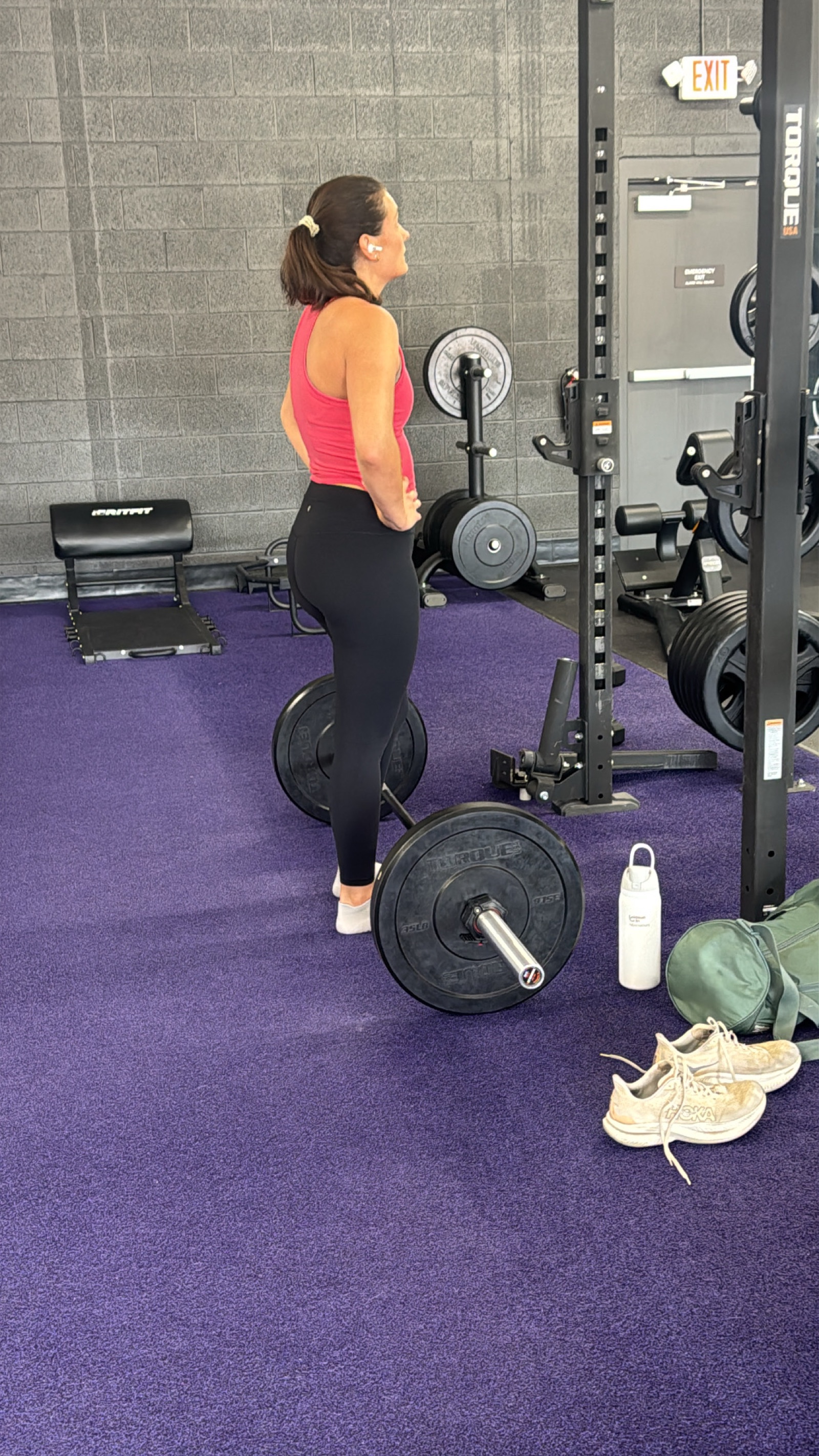 Member lifting on the Olympic platform — Torque rig, free weight area